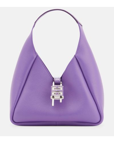 Givenchy G-hobo Mini Leather Shoulder Bag - Purple