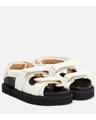 Isabel Marant Touch-strap Platform Leather Sandals - Black