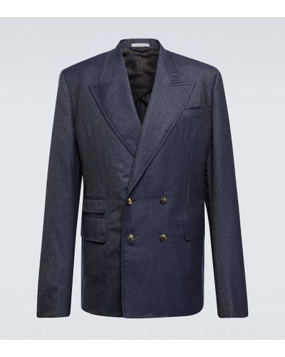 Gabriela Hearst Miles Double-breasted Cashmere Blazer - Blue