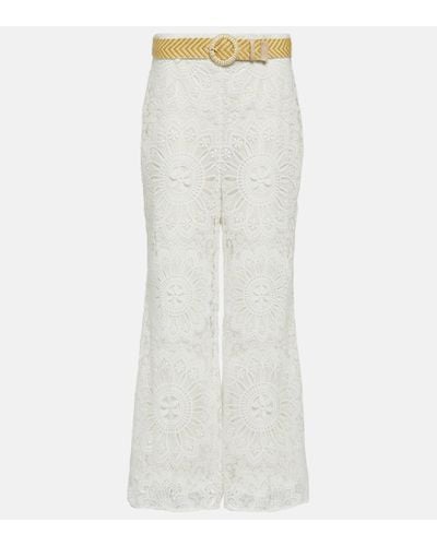 Zimmermann High-rise Guipure Lace Trousers - White