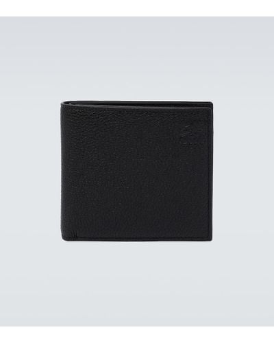 Loewe Faltbares Portemonnaie aus Leder - Schwarz