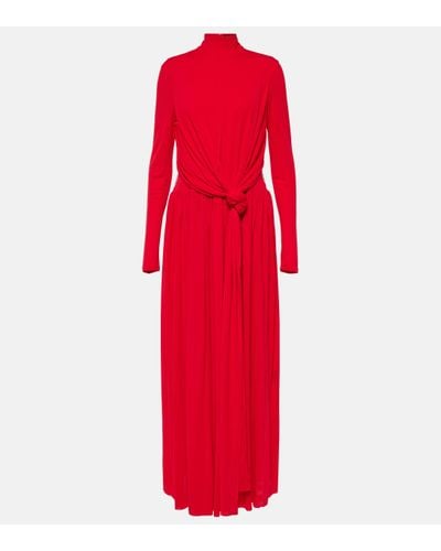 Proenza Schouler Robe longue Meret en crepe - Rouge