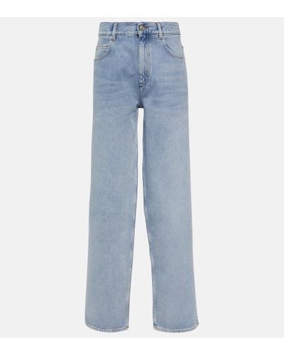 Isabel Marant Jeans rectos de tiro alto - Azul