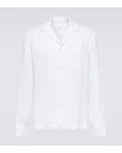 Lardini Hemd aus Leinen - Weiß