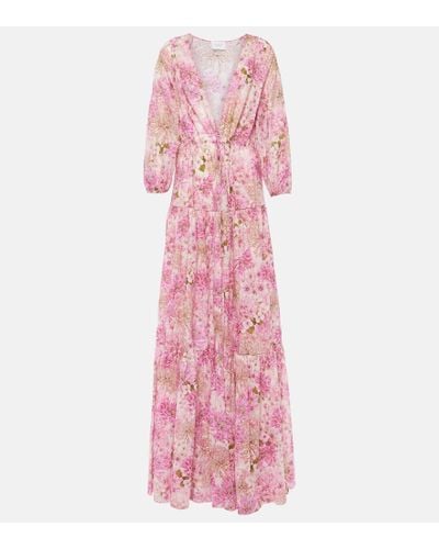 Giambattista Valli Bedrucktes Cover-up aus Baumwolle - Pink