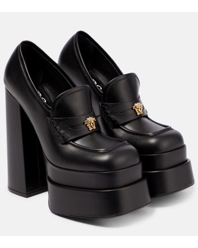Versace Loafer-Pumps Aevitas aus Leder - Schwarz