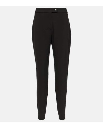Ferragamo Wool-blend Gabradine Slim Pants - Black