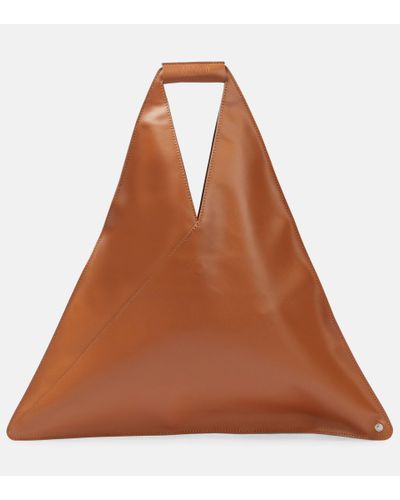 MM6 by Maison Martin Margiela Japanese Leather Tote - Brown