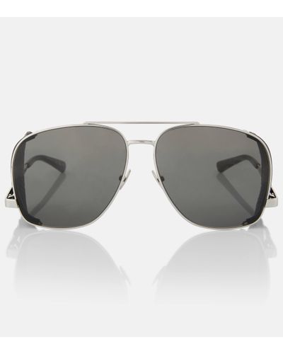 Saint Laurent Sl 653 Leon Spoiler Aviator Sunglasses - Grey