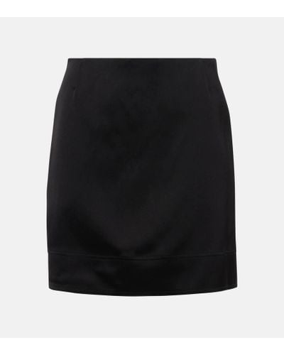 Totême Satin Miniskirt - Black