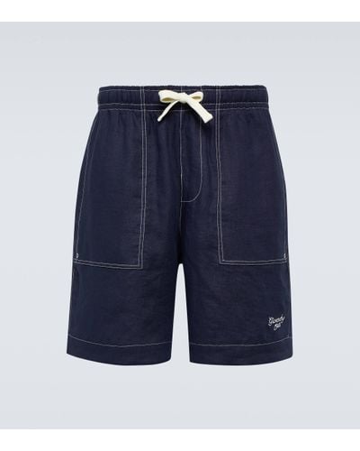 Givenchy Linen Bermuda Shorts - Blue