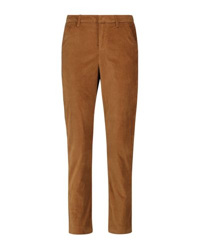 7 For All Mankind Pantalon a taille haute en velours - Marron