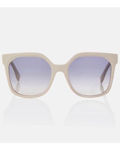 Fendi Lettering Square Sunglasses - Grey