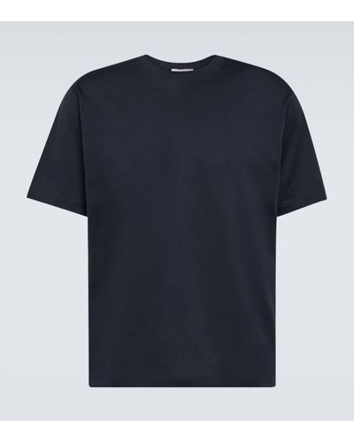 Lardini T-shirt en coton et soie - Bleu