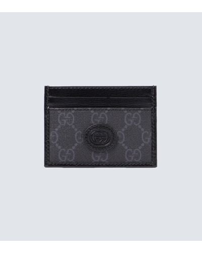 Gucci Porte-cartes GG Supreme en toile - Noir