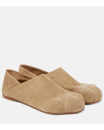 JW Anderson Paw Suede Loafers - Natural