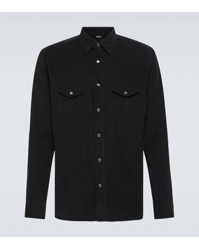 Tom Ford Hemd aus Baumwoll-Cord - Schwarz