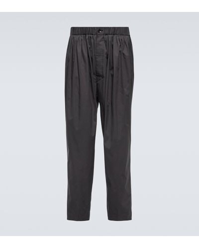 Lemaire Pleated Cotton Trousers - Grey
