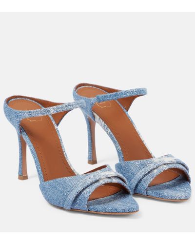 Malone Souliers Sandalen Una aus Denim - Blau