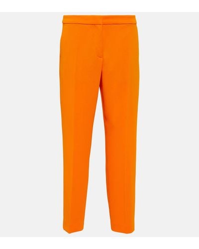 Dries Van Noten Pantalon slim en crepe - Orange