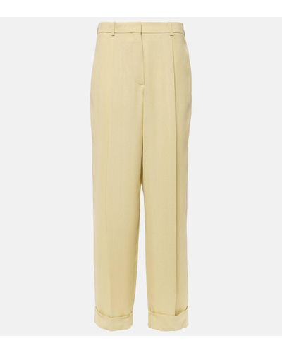 The Row Tor Crepe Wide-leg Trousers - Yellow
