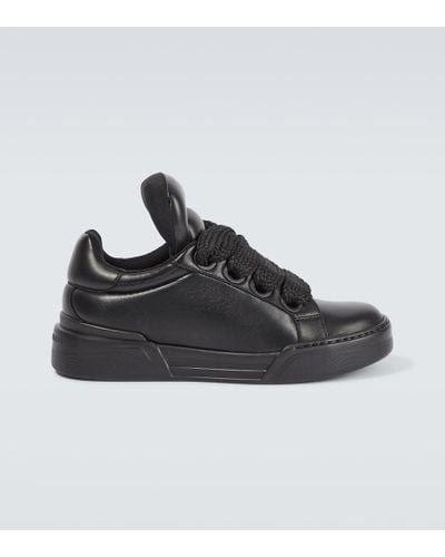Dolce & Gabbana Sneakers Mega Skate aus Leder - Schwarz