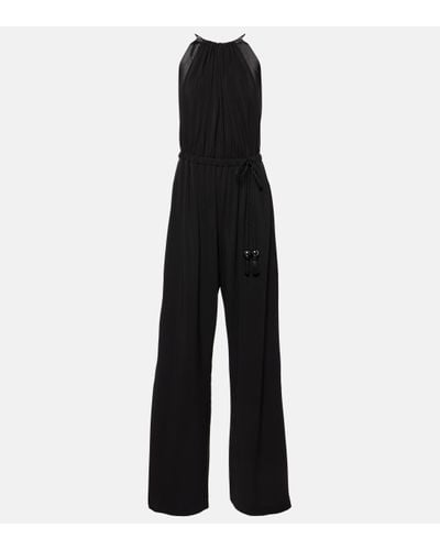 Max Mara Viscose Jersey Jumpsuit - Black