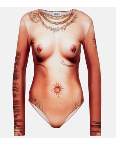 Jean Paul Gaultier Body imprime - Rouge