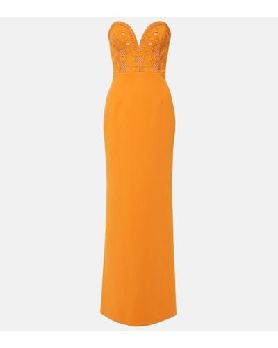 Rebecca Vallance Sirene Strapless Corset Gown - Orange