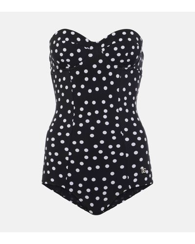 Dolce & Gabbana Polka-dot Swimsuit - Black