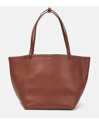 The Row Park Leather Tote Bag - Red