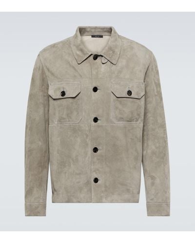 Tom Ford Suede Overshirt - Gray