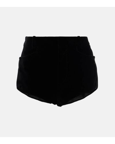 Tom Ford Shorts de terciopelo de algodon - Negro