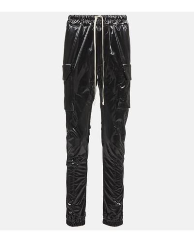 Rick Owens DRKSHDW pantalon deportivo Mastodon mezcla de algodon - Negro