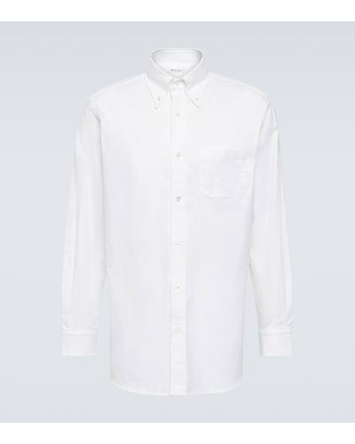 Loro Piana Agui Cotton Poplin Oxford Shirt - White