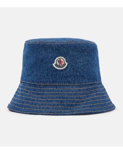 Moncler Sombrero de pescador de denim - Azul