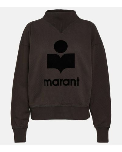 Isabel Marant Moby Logo Cotton-blend Sweatshirt - Black