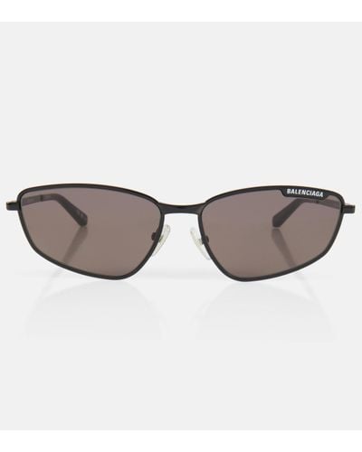 Balenciaga Rectangular Sunglasses - Brown