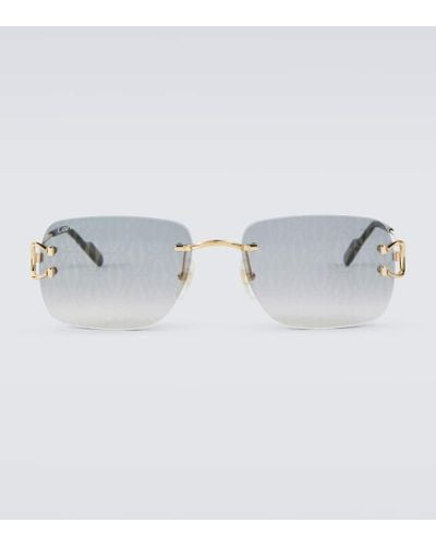 Cartier Gafas de sol rectangulares Monogram - Metálico