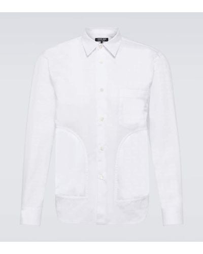 Comme des Garçons Hemd aus Baumwoll-Jacquard - Weiß