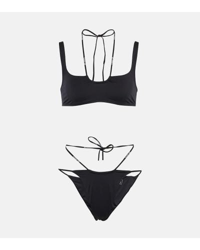 Off-White c/o Virgil Abloh Set bikini con stampa - Nero