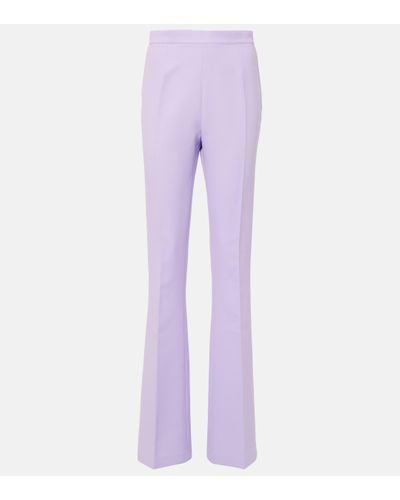 Safiyaa Alexa High-rise Crepe Flared Trousers - Purple