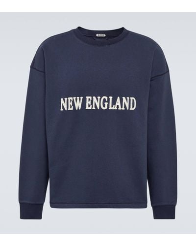 Bode Sweat-shirt New England en coton - Bleu
