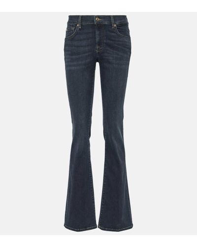 7 For All Mankind Jean bootcut a taille mi-haute - Bleu