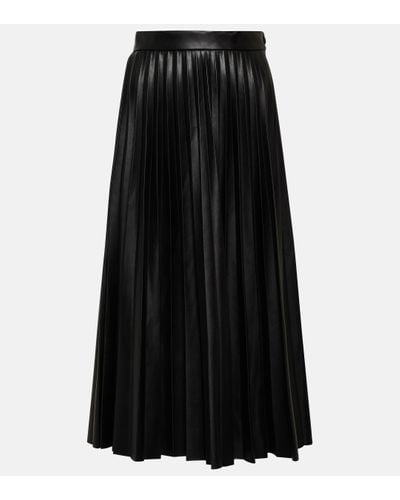 MM6 by Maison Martin Margiela High-rise Pleated Midi Skirt - Black