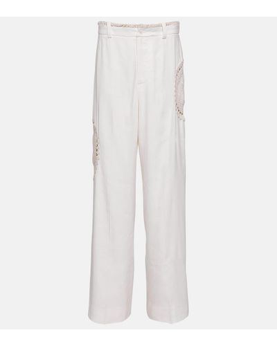 Sir. The Label Atacama Linen-blend Wide-leg Pants - White