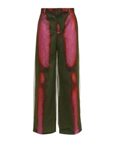 Y. Project X Jean Paul Gaultier High-rise Wide-leg Pants - Red