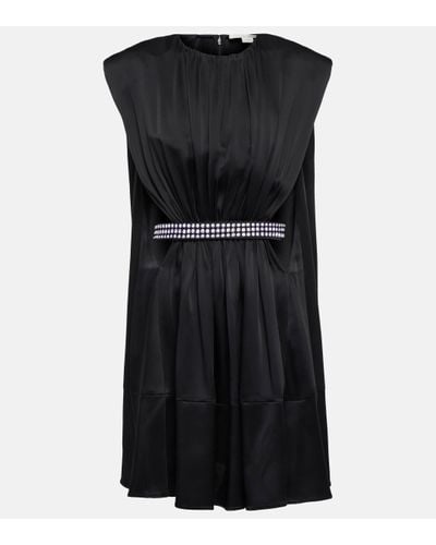 Stella McCartney Embellished Satin Minidress - Black