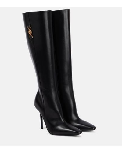 Versace Medusa '95 Leather Knee-high Boots - Black