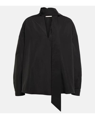 Valentino Bluse aus einem Baumwollgemisch - Schwarz